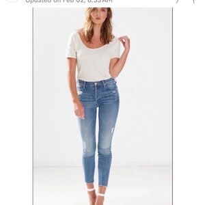 MOTHER Denim The Looker Skinny Jeans 26 Graffiti Girl